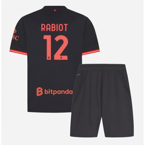 AC Milan Adrien Rabiot #12 Kolmas Peliasu Lasten 2026-27 Lyhythihainen (+ Lyhyet housut)